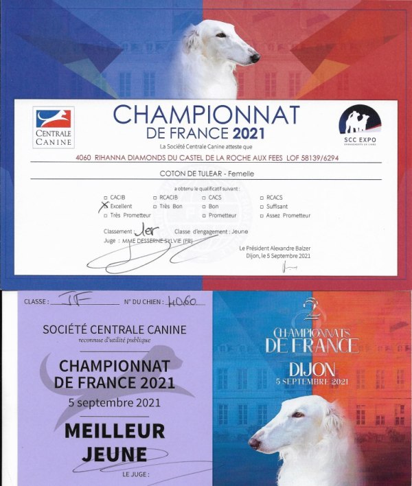 Championnat de France - Dijon 2021 - Championne de France JEUNE pour Rihanna